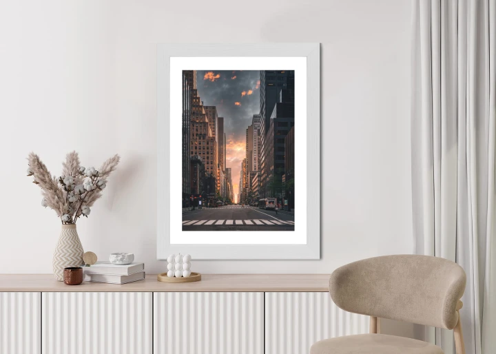 Plakat Nowojorska Ulica O Wschodzie Słońca