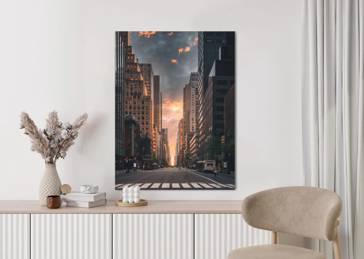 Plakat Nowojorska Ulica O Wschodzie Słońca