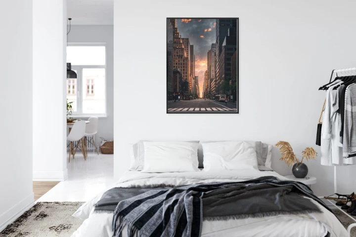 Plakat Nowojorska Ulica O Wschodzie Słońca