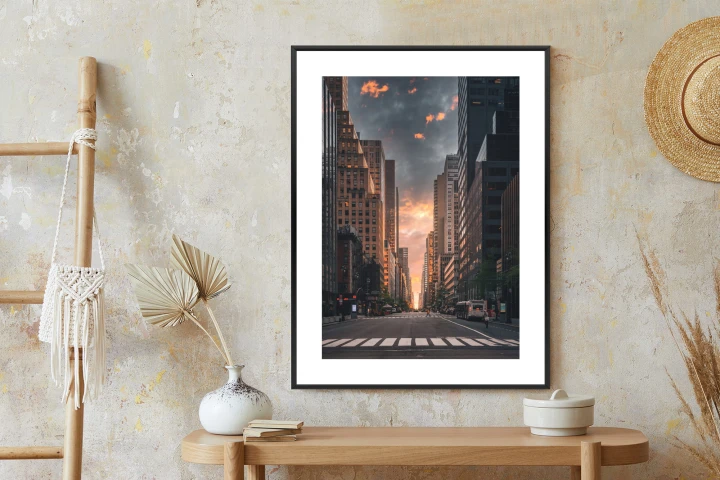 Plakat Nowojorska Ulica O Wschodzie Słońca