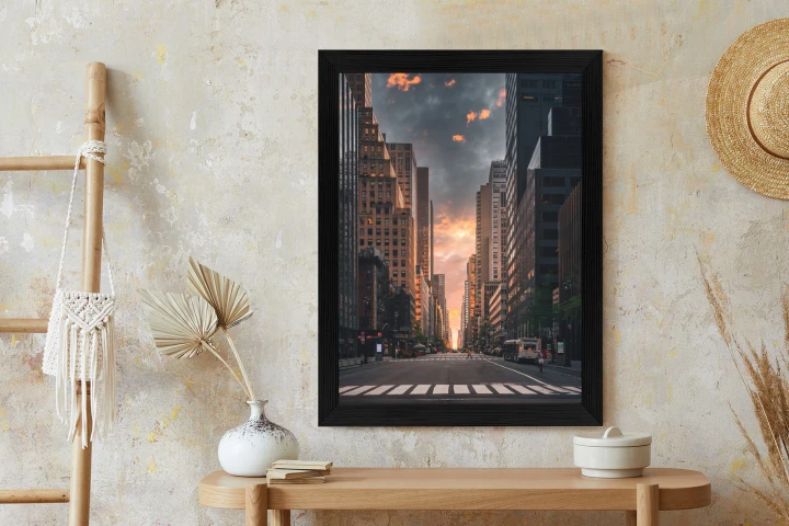 Plakat Nowojorska Ulica O Wschodzie Słońca