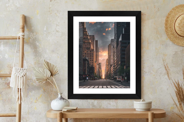 Plakat Nowojorska Ulica O Wschodzie Słońca