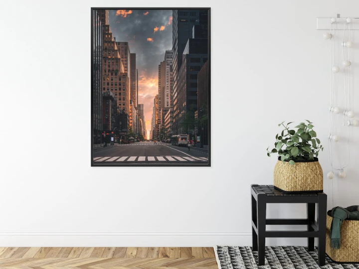 Plakat Nowojorska Ulica O Wschodzie Słońca