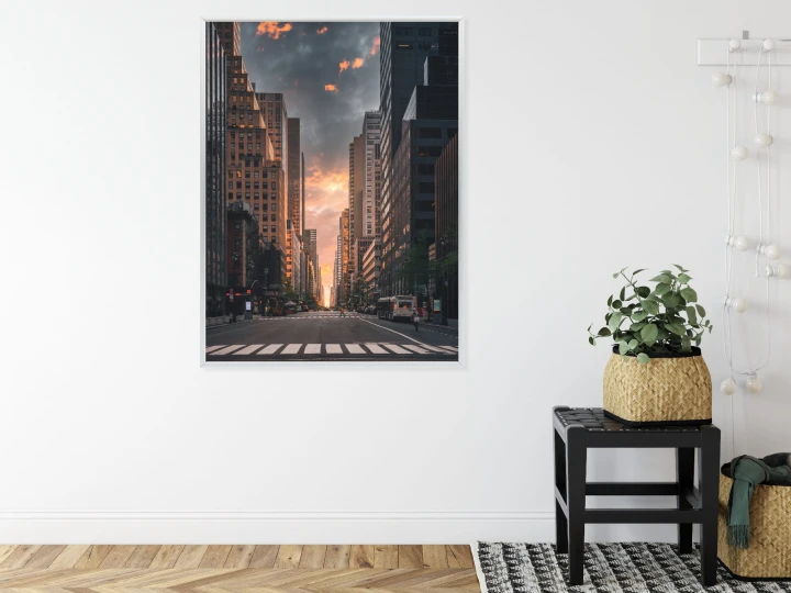 Plakat Nowojorska Ulica O Wschodzie Słońca