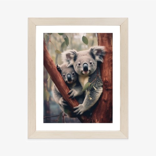 Plakat Dwa Misie Koala Na Gałęzi