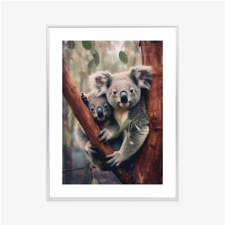 Plakat Dwa Misie Koala Na Gałęzi