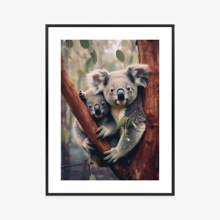 Plakat Dwa Misie Koala Na Gałęzi