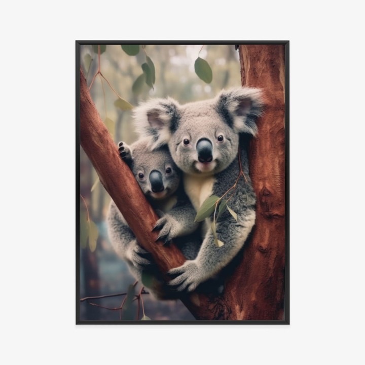 Plakat Dwa Misie Koala Na Gałęzi