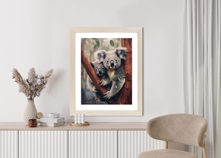 Plakat Dwa Misie Koala Na Gałęzi