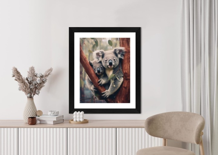 Plakat Dwa Misie Koala Na Gałęzi