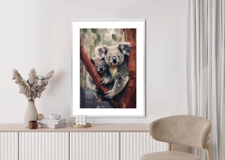 Plakat Dwa Misie Koala Na Gałęzi