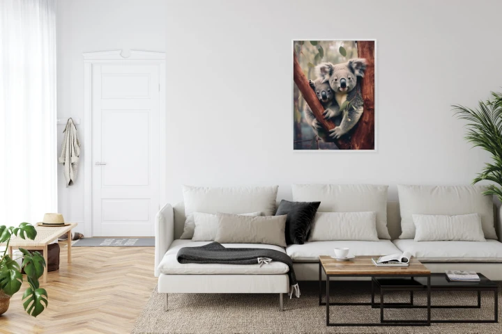 Plakat Dwa Misie Koala Na Gałęzi