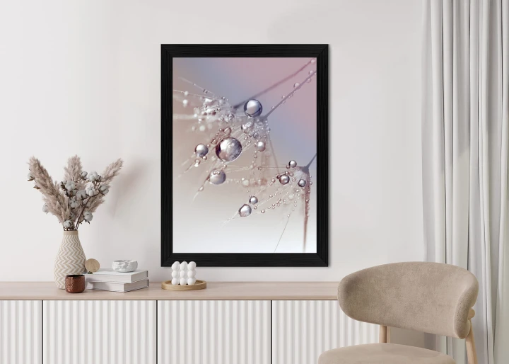 Plakat Rosa Na Różowym Dmuchawcu