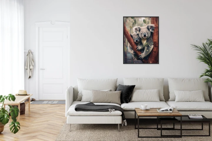 Plakat Dwa Misie Koala Na Gałęzi