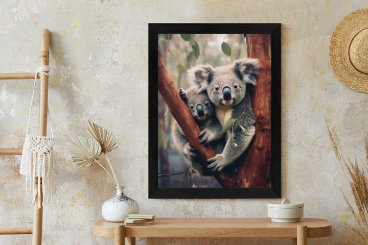 Plakat Dwa Misie Koala Na Gałęzi