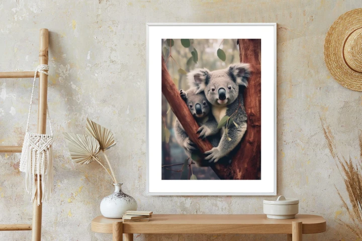 Plakat Dwa Misie Koala Na Gałęzi