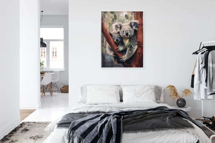 Plakat Dwa Misie Koala Na Gałęzi