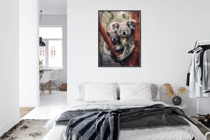 Plakat Dwa Misie Koala Na Gałęzi