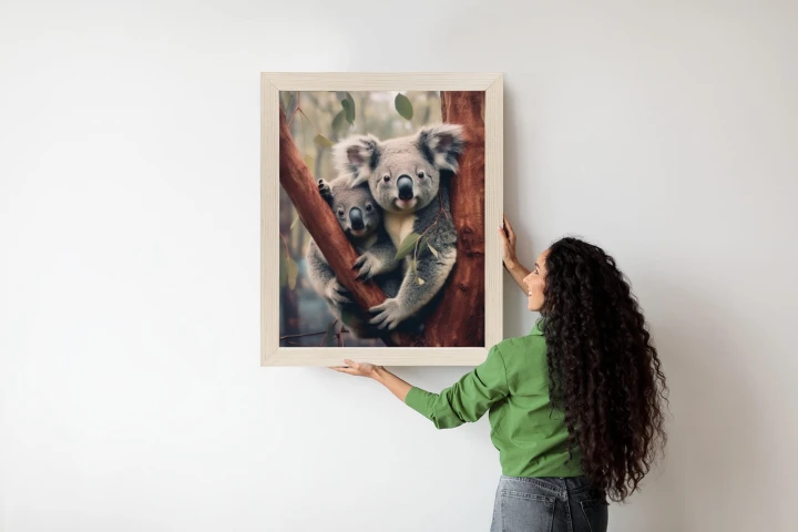 Plakat Dwa Misie Koala Na Gałęzi