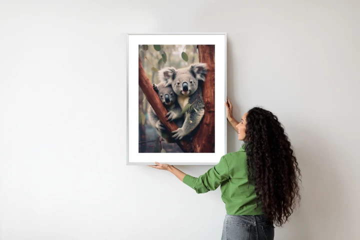 Plakat Dwa Misie Koala Na Gałęzi