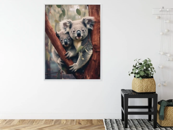 Plakat Dwa Misie Koala Na Gałęzi