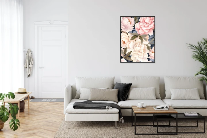 Plakat Pastelowe Piwonie