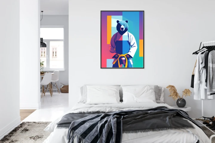 Plakat Miś W Ubraniu Karate