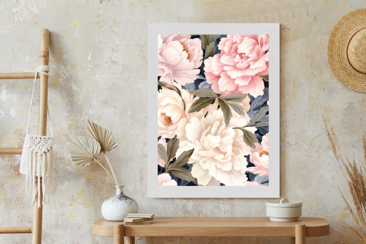 Plakat Pastelowe Piwonie