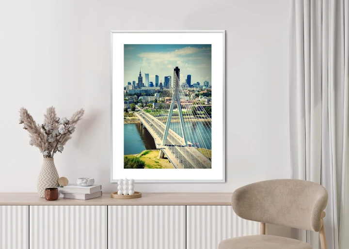 Plakat Most Nad Rzeką Wisła W Warszawie