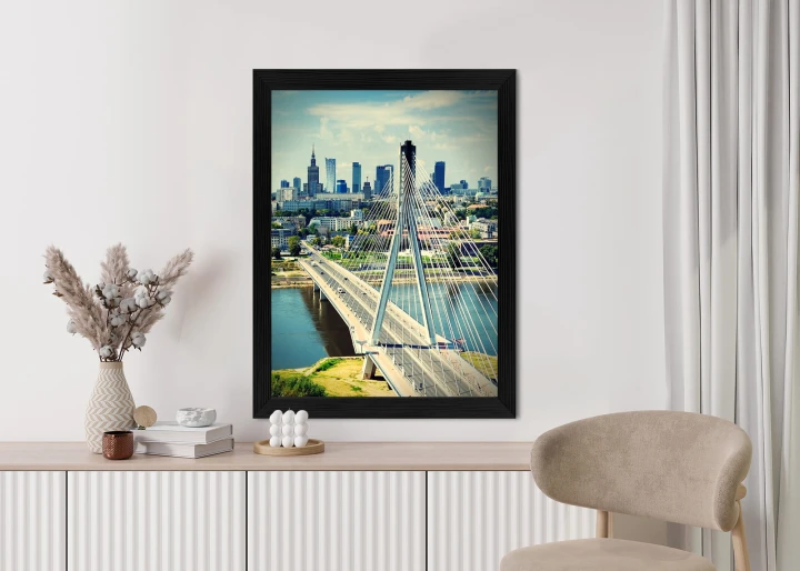 Plakat Most Nad Rzeką Wisła W Warszawie