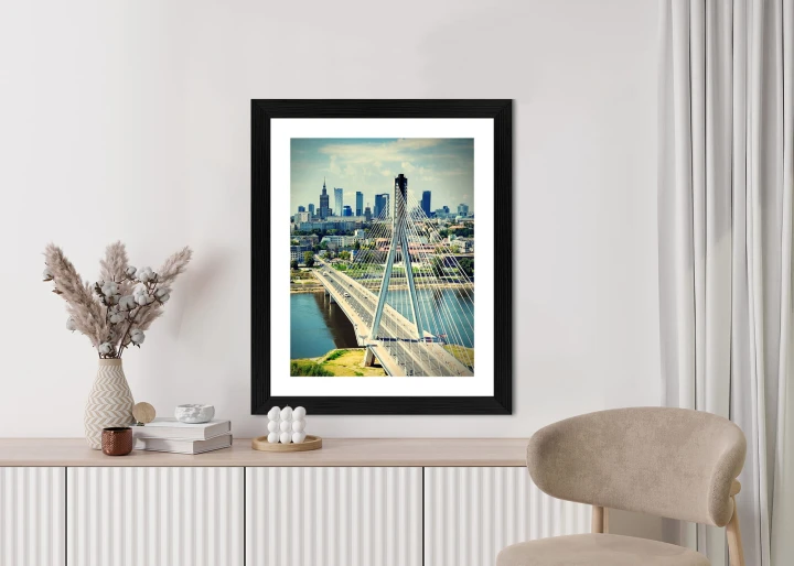 Plakat Most Nad Rzeką Wisła W Warszawie