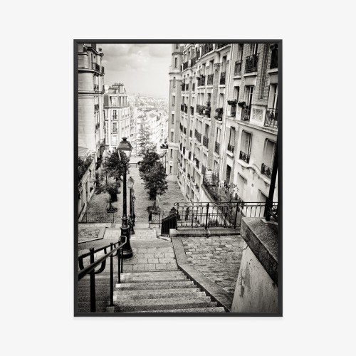 Plakat Niesamowite Ulice Paryża - Fotografia Czarno-Biała