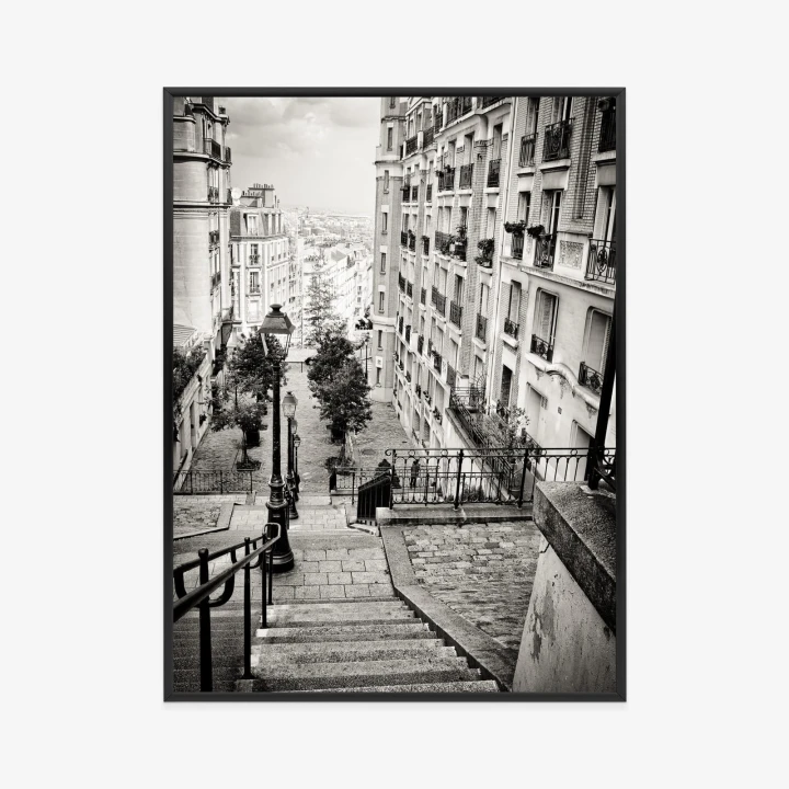 Plakat Niesamowite Ulice Paryża - Fotografia Czarno-Biała