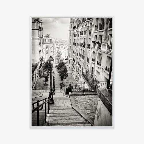 Plakat Niesamowite Ulice Paryża - Fotografia Czarno-Biała