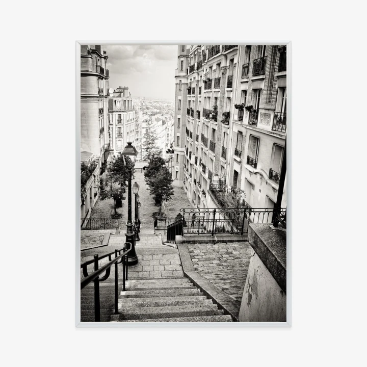 Plakat Niesamowite Ulice Paryża - Fotografia Czarno-Biała