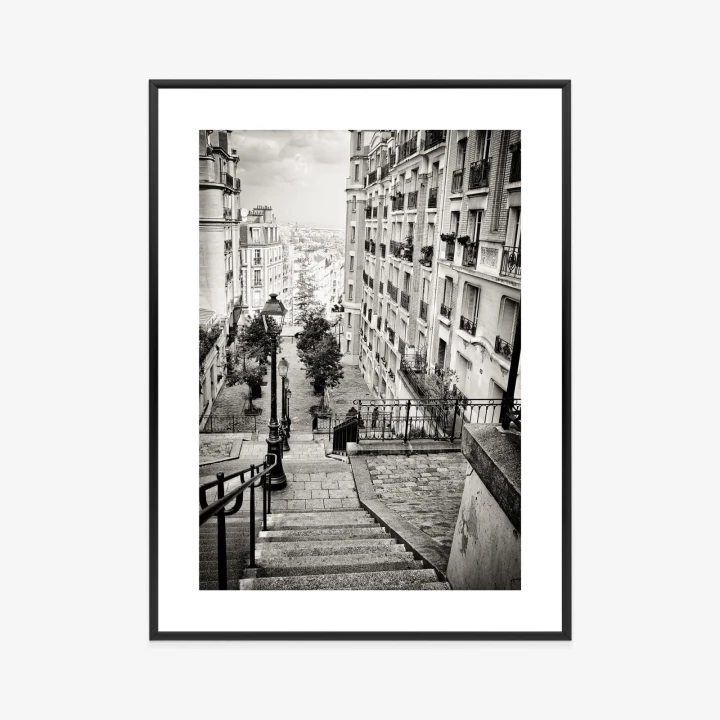 Plakat Niesamowite Ulice Paryża - Fotografia Czarno-Biała