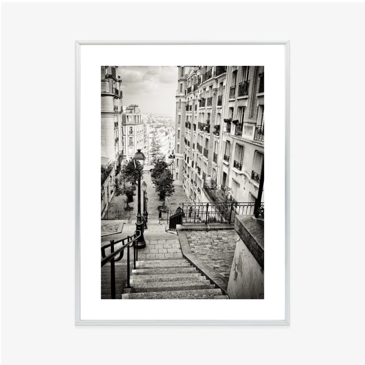 Plakat Niesamowite Ulice Paryża - Fotografia Czarno-Biała