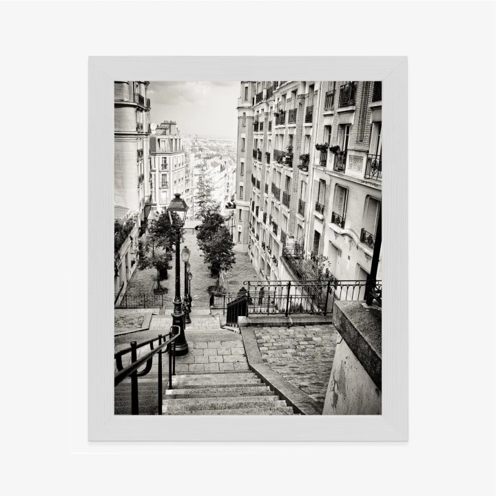 Plakat Niesamowite Ulice Paryża - Fotografia Czarno-Biała
