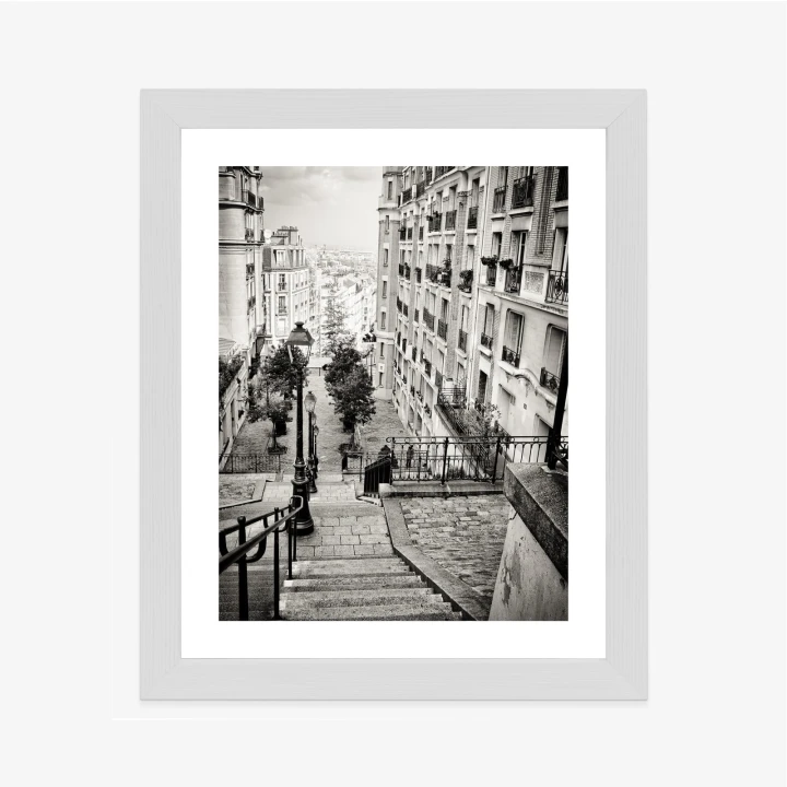 Plakat Niesamowite Ulice Paryża - Fotografia Czarno-Biała