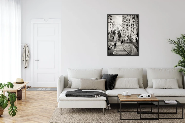 Plakat Niesamowite Ulice Paryża - Fotografia Czarno-Biała