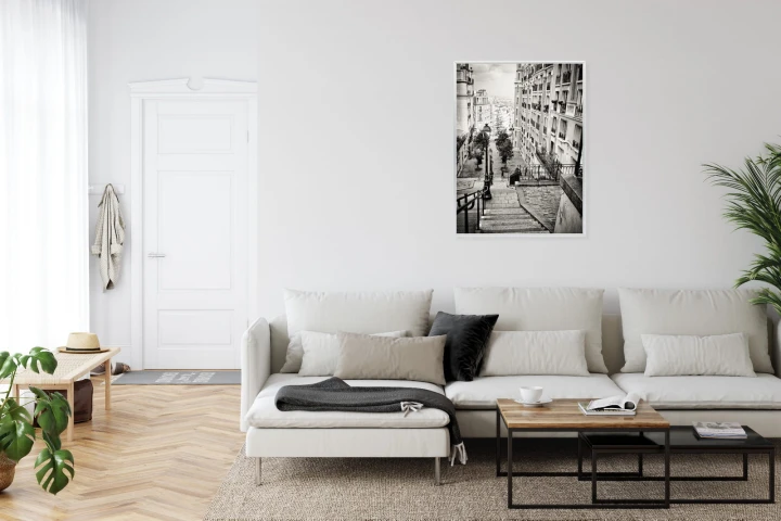 Plakat Niesamowite Ulice Paryża - Fotografia Czarno-Biała