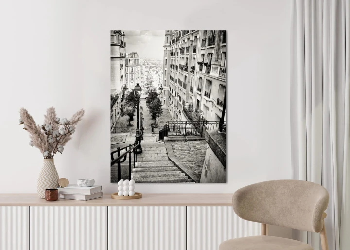 Plakat Niesamowite Ulice Paryża - Fotografia Czarno-Biała