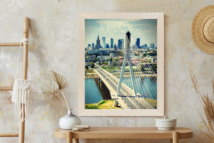 Plakat Most Nad Rzeką Wisła W Warszawie