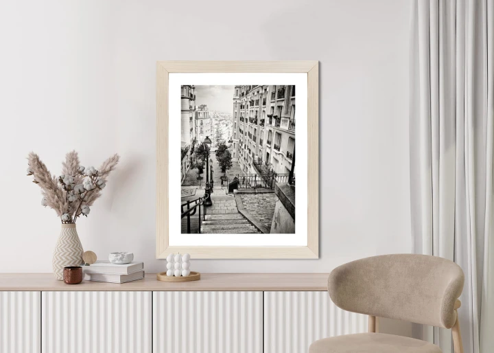 Plakat Niesamowite Ulice Paryża - Fotografia Czarno-Biała