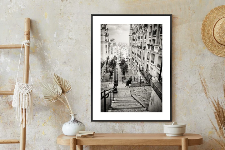 Plakat Niesamowite Ulice Paryża - Fotografia Czarno-Biała