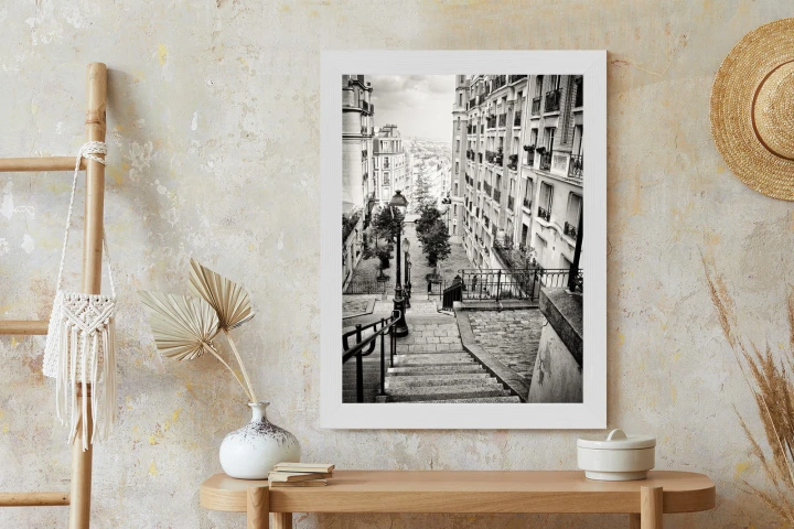 Plakat Niesamowite Ulice Paryża - Fotografia Czarno-Biała