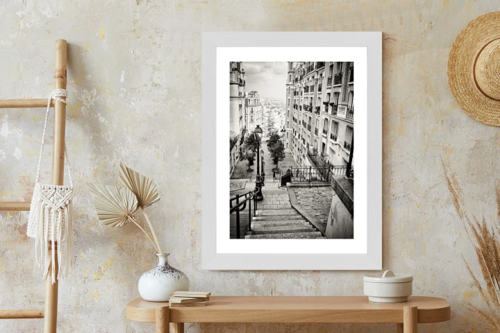 Plakat Niesamowite Ulice Paryża - Fotografia Czarno-Biała