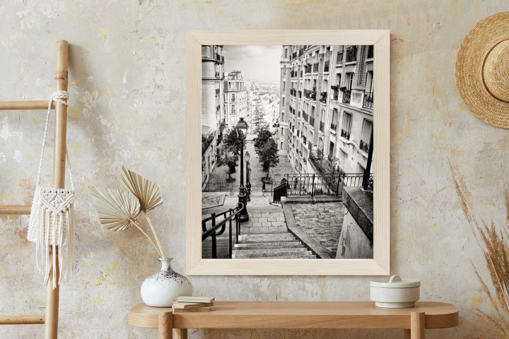 Plakat Niesamowite Ulice Paryża - Fotografia Czarno-Biała