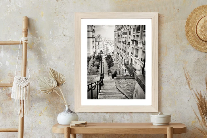 Plakat Niesamowite Ulice Paryża - Fotografia Czarno-Biała