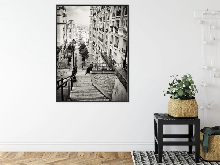 Plakat Niesamowite Ulice Paryża - Fotografia Czarno-Biała